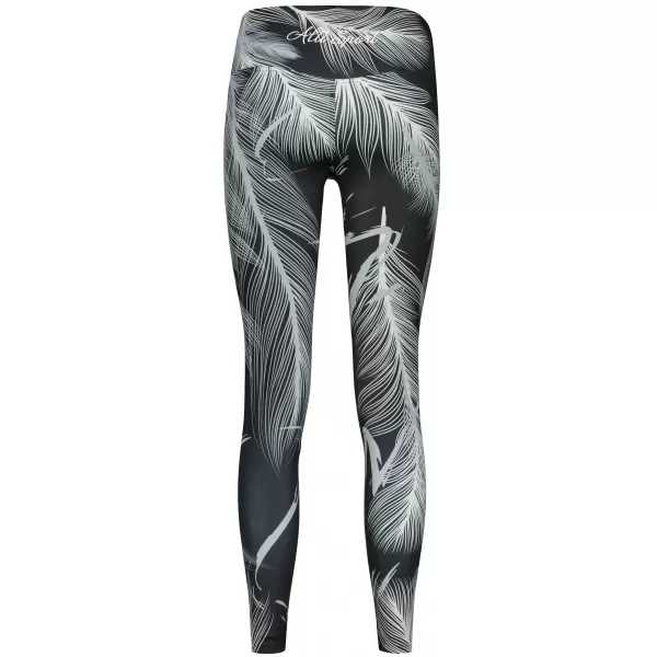  Ženske duge premium tajice ALTISPORT VOJ/ALW001LEG01 CRNA/SIVA 