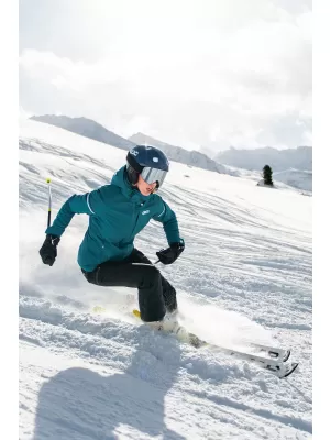Ženska skijaška jakna NORDBLANC ICING NBWJL7931 ZELENA