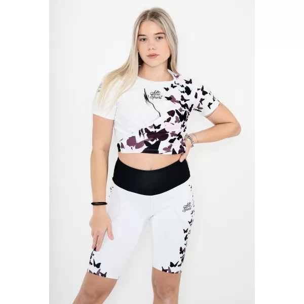  Ženske tajice iznad koljena premium ALTISPORT VOJ/ALW022LEG02 BIJELA 