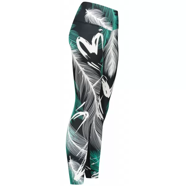  Ženske duge premium tajice ALTISPORT VOJ/ALW001LEG01 CRNO/TIRKIZNO 