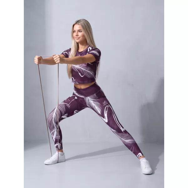  Ženske duge premium tajice ALTISPORT VOJ/ALW001LEG01 LJUBIČASTA/BIJELA 