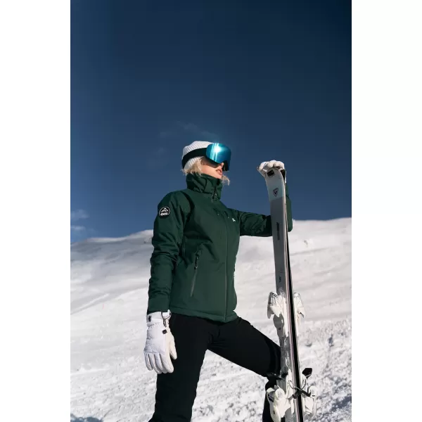  Ženska skijaška jakna NORDBLANC ZENITH NBWJL7929 TAMNO ZELENA 