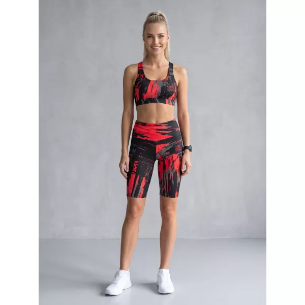  Ženske tajice iznad koljena premium ALTISPORT VOJ/ALW010LEG02 CRNO I CRVENO 