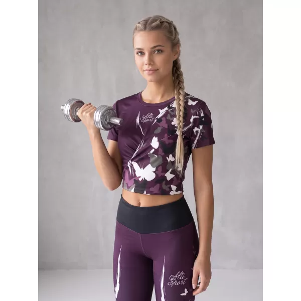  Ženske duge premium tajice ALTISPORT VOJ/ALW022LEG01 LJUBIČASTA 
