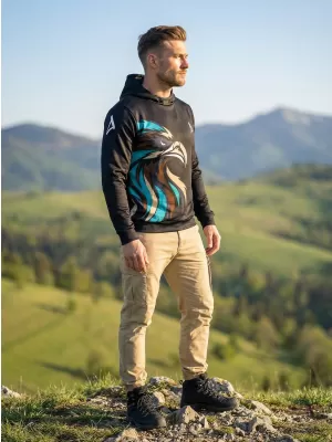 Muška premium funkcionalna majica ALTISPORT VOJ/ALM029MI01 CRNA I PLAVA