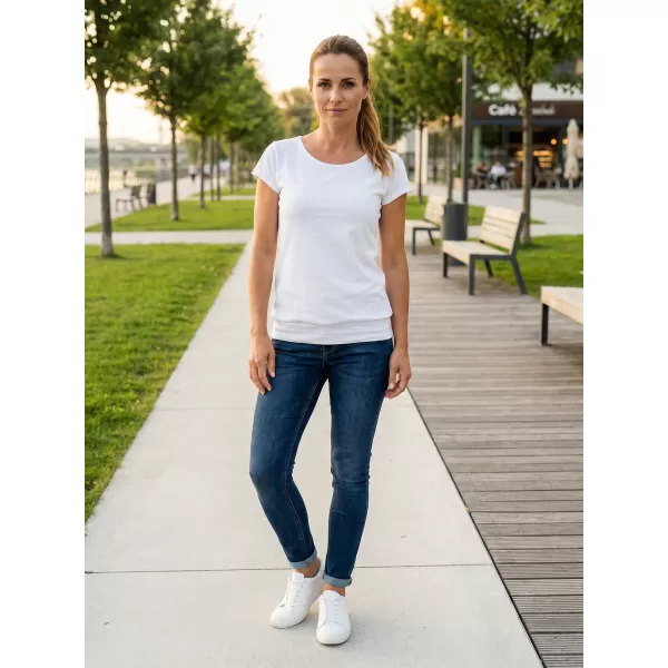  Ženska majica kratkih rukava ALTISPORT NoPrint NP/ALW021 BIJELA 