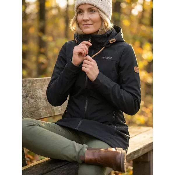  Ženski softshell kaput ALTISPORT CIARA CRNA 
