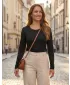Ženska majica s dugim rukavima ALTISPORT NoPrint NP/ALW931 CRNA