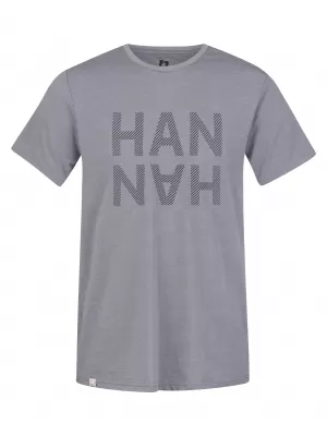 Muška majica kratkih rukava HANNAH GREM ČELIČNO SIVA MEL/CRNA