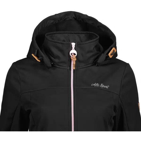  Ženski softshell kaput ALTISPORT CIARA CRNO/RUŽIČASTO 