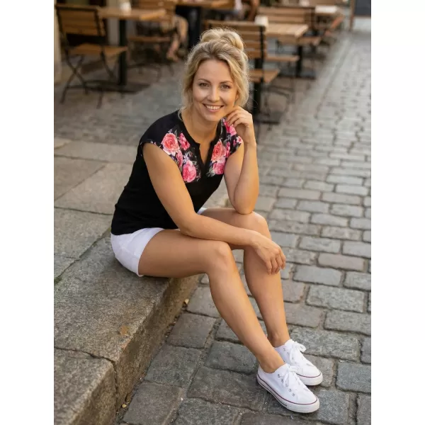  Ženska majica kratkih rukava ALTISPORT CLARA CRNA 