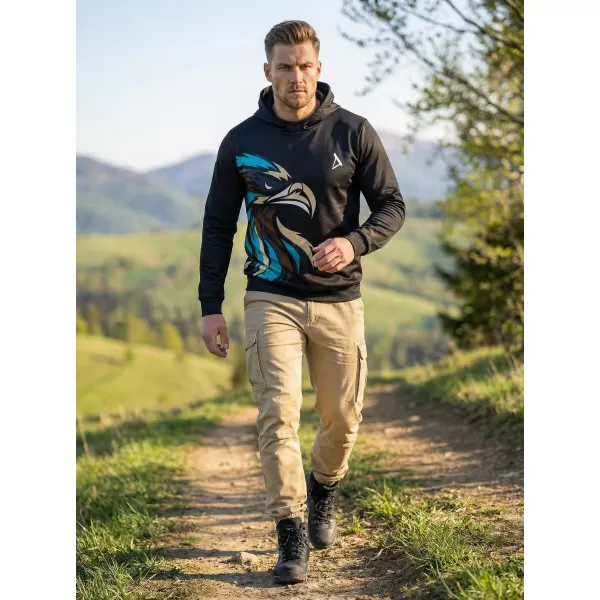  Muška premium funkcionalna majica ALTISPORT VOJ/ALM029MI01 CRNA I PLAVA 