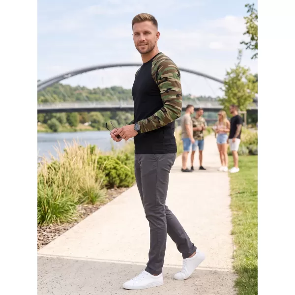  Muška majica s dugim rukavima ALTISPORT NoPrint NP/ALM661 KAMUFLAŽNO SMEĐA 
