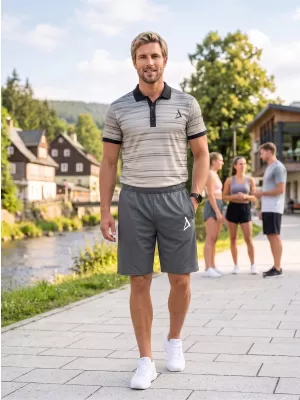 Muške premium funkcionalne kratke hlače ALTISPORT VOJ/ALM013KRA01 SIVA