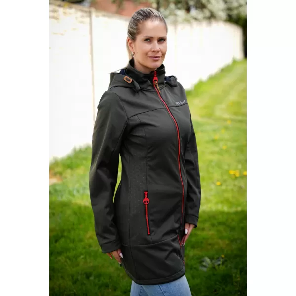  Ženski softshell kaput ALTISPORT CIARA KAKI/CRVENA 