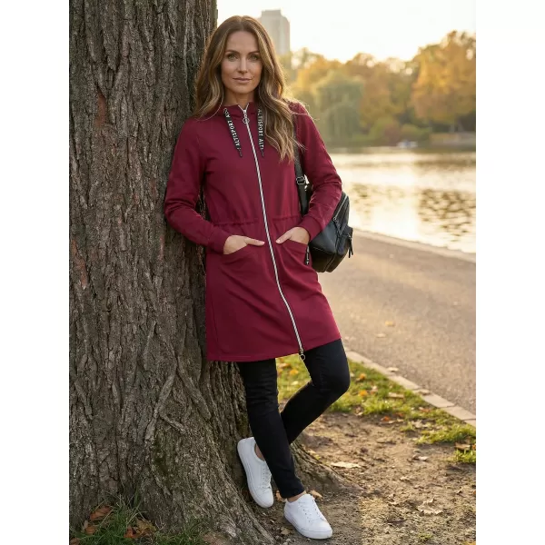  Ženski sweatshirt ALTISPORT CELIA TAMNOCRVENA 