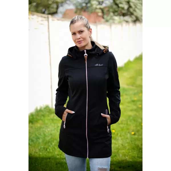  Ženski softshell kaput ALTISPORT CIARA CRNO/RUŽIČASTO 