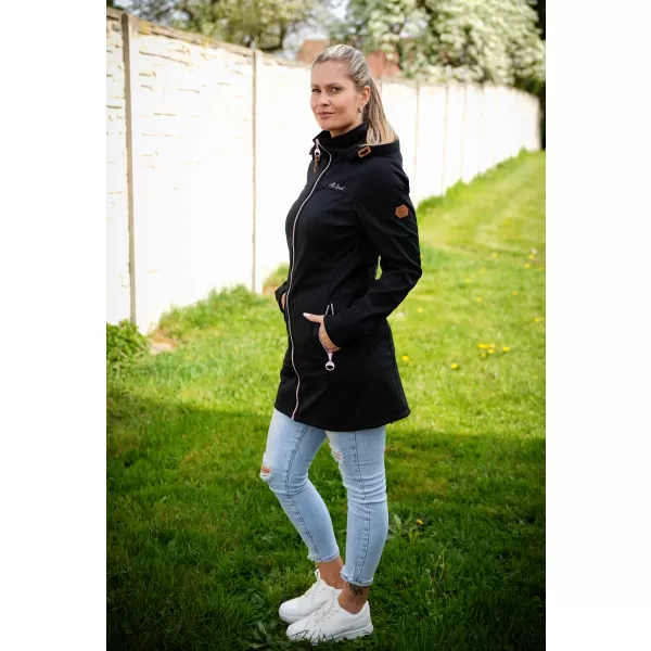  Ženski softshell kaput ALTISPORT CIARA CRNO/RUŽIČASTO 