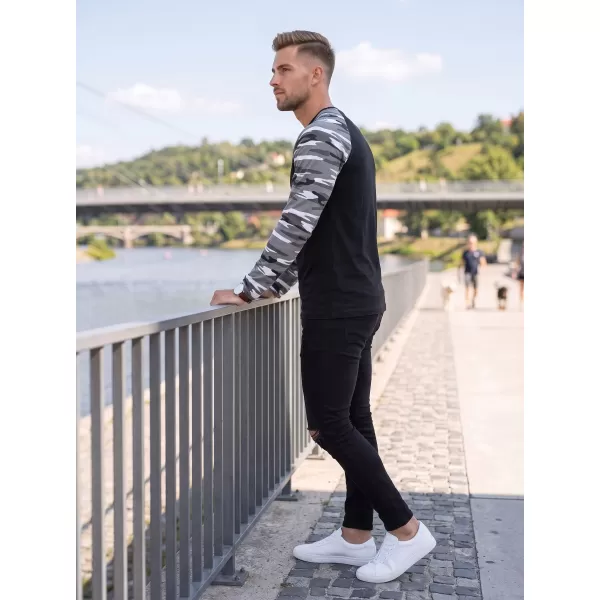 Muška majica s dugim rukavima ALTISPORT NoPrint NP/ALM661 MASKIRNO SIVA 