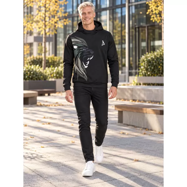  Muška premium funkcionalna majica ALTISPORT VOJ/ALM029MI01 CRNA I BEŽ 