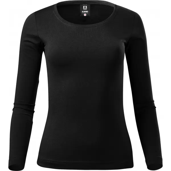  Ženska majica s dugim rukavima ALTISPORT NoPrint NP/ALW961 CRNA 