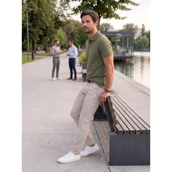  Muška majica s kragnom ALTISPORT NoPrint NP/ALM302 KAKI 