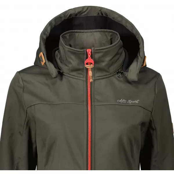  Ženski softshell kaput ALTISPORT CIARA KAKI/CRVENA 
