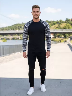 Muška majica s dugim rukavima ALTISPORT NoPrint NP/ALM661 MASKIRNO SIVA
