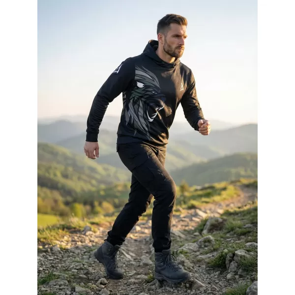  Muška premium funkcionalna majica ALTISPORT VOJ/ALM029MI01 CRNA I BEŽ 