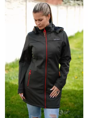 Ženski softshell kaput ALTISPORT CIARA KAKI/CRVENA