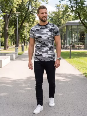 Muška majica kratkih rukava ALTISPORT NoPrint NP/ALM441 MASKIRNO SIVA