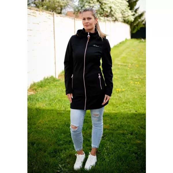  Ženski softshell kaput ALTISPORT CIARA CRNO/RUŽIČASTO 