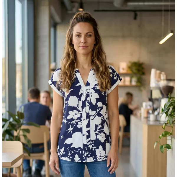  Ženska bluza KIXMI SABINE TAMNOPLAVA 