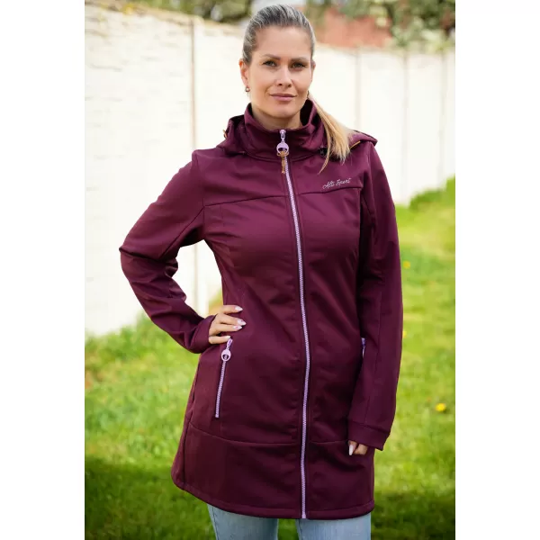  Ženski softshell kaput ALTISPORT CIARA BORDO/LJUBIČASTA 