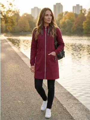 Ženski sweatshirt ALTISPORT CELIA TAMNOCRVENA
