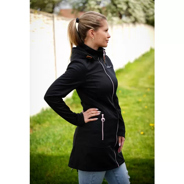  Ženski softshell kaput ALTISPORT CIARA CRNO/RUŽIČASTO 