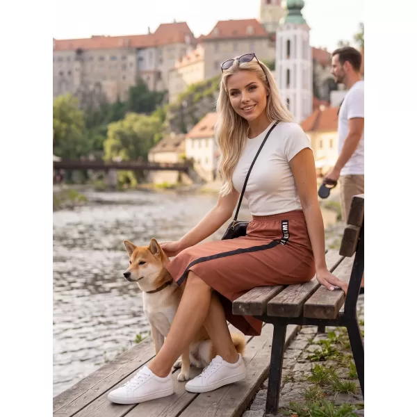  Ženska suknja KIXMI SIBILA SMEĐA/KREM 