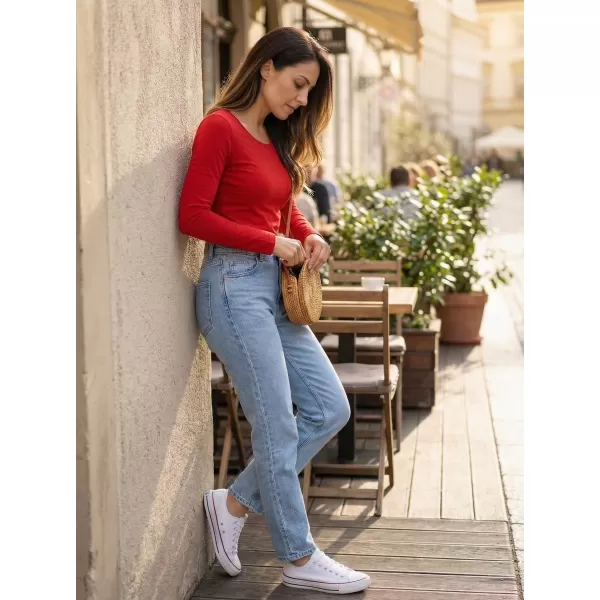  Ženska majica s dugim rukavima ALTISPORT NoPrint NP/ALW961 CRVENA 