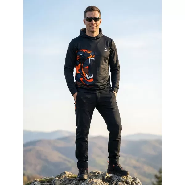  Muška premium funkcionalna majica ALTISPORT VOJ/ALM029MI01 CRNO-NARANČASTA 
