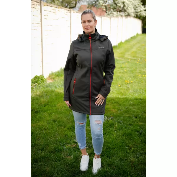  Ženski softshell kaput ALTISPORT CIARA KAKI/CRVENA 