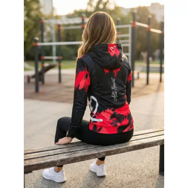  Ženska premium funkcionalna majica ALTISPORT VOJ/ALW027MI01 CRNO/CRVENO 