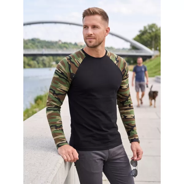  Muška majica s dugim rukavima ALTISPORT NoPrint NP/ALM661 KAMUFLAŽNO SMEĐA 