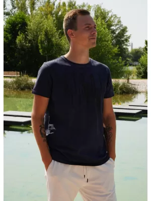Muška majica kratkih rukava ALTISPORT CARLSON TAMNOPLAVA