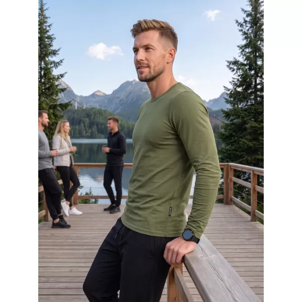  Muška majica s dugim rukavima ALTISPORT NoPrint NP/ALM911 KAKI 