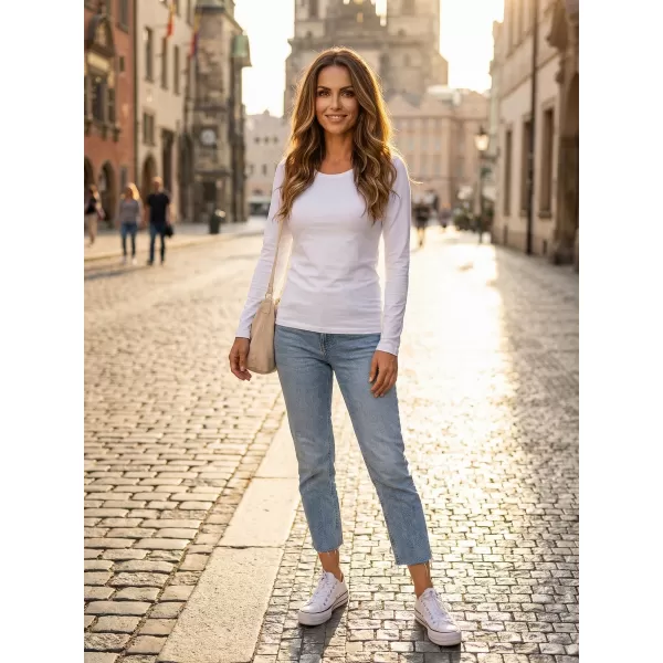  Ženska majica s dugim rukavima ALTISPORT NoPrint NP/ALW931 BIJELA 