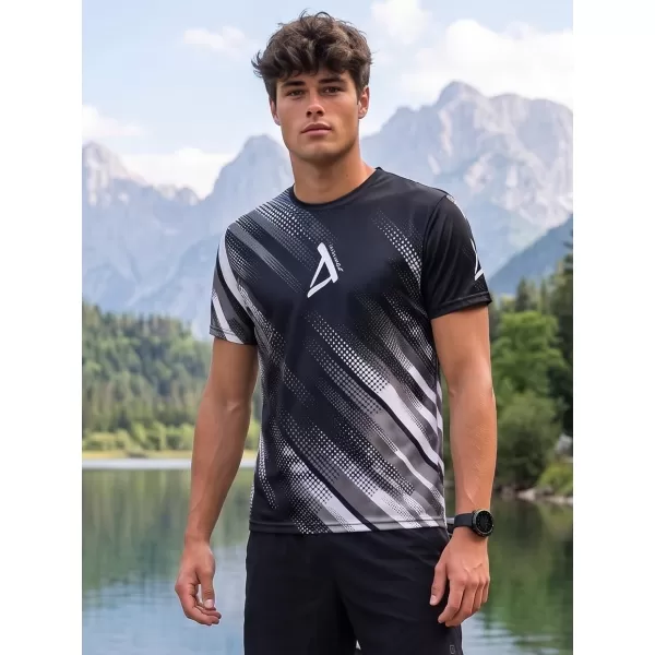  Muška funkcionalna premium majica ALTISPORT VOJ/ALM028TR01 CRNO-BIJELO 