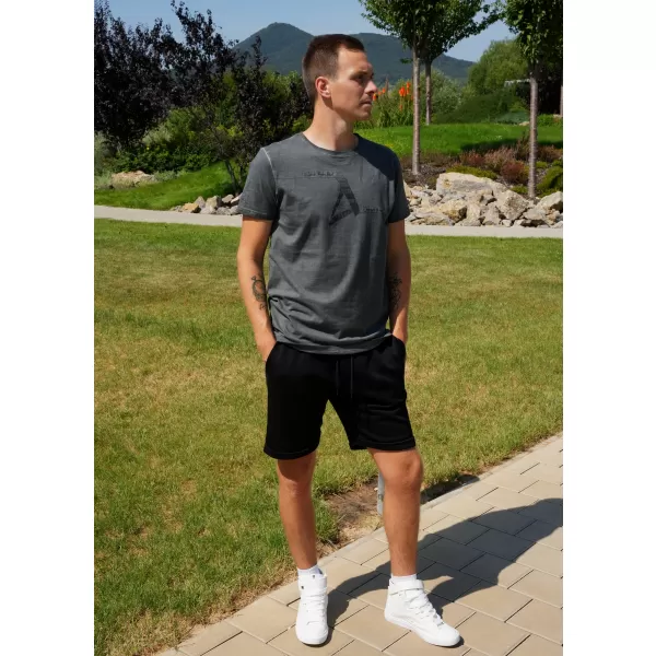  Muška majica kratkih rukava ALTISPORT CADMAN TAMNOSIVA 