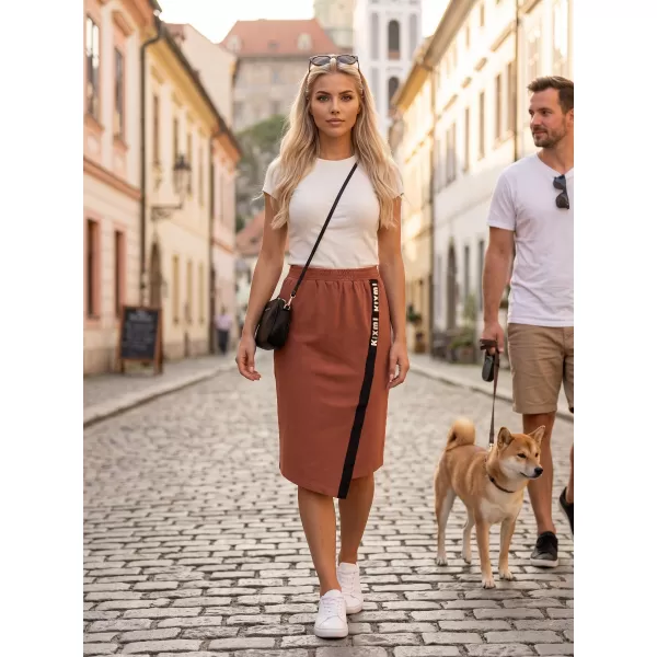  Ženska suknja KIXMI SIBILA SMEĐA/KREM 