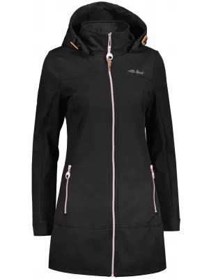 Ženski softshell kaput ALTISPORT CIARA CRNO/RUŽIČASTO