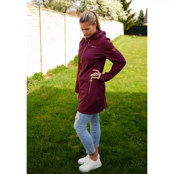  Ženski softshell kaput ALTISPORT CIARA TAMNOCRVENA 